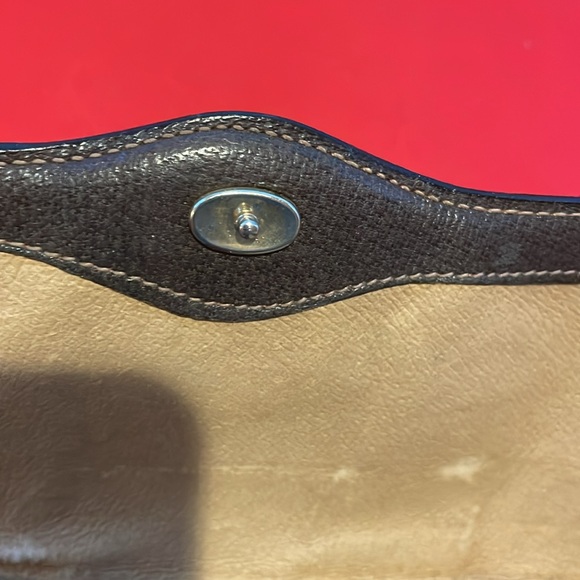 AUTHENTIC VINTAGE GUCCI PVC/LEATHER CLUTCH - Picture 15 of 16